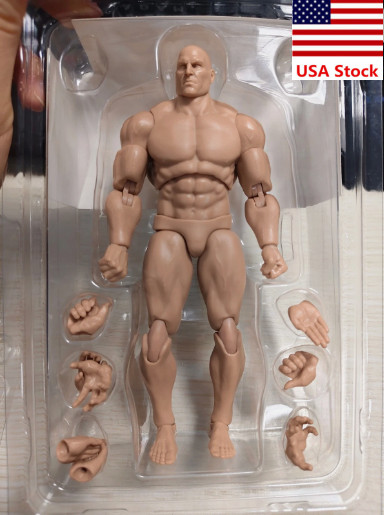 MUFF TOYS ADAM 1/12 Male Super Strong Muscle Flexible Joint Body 6&Prime;Action Figure