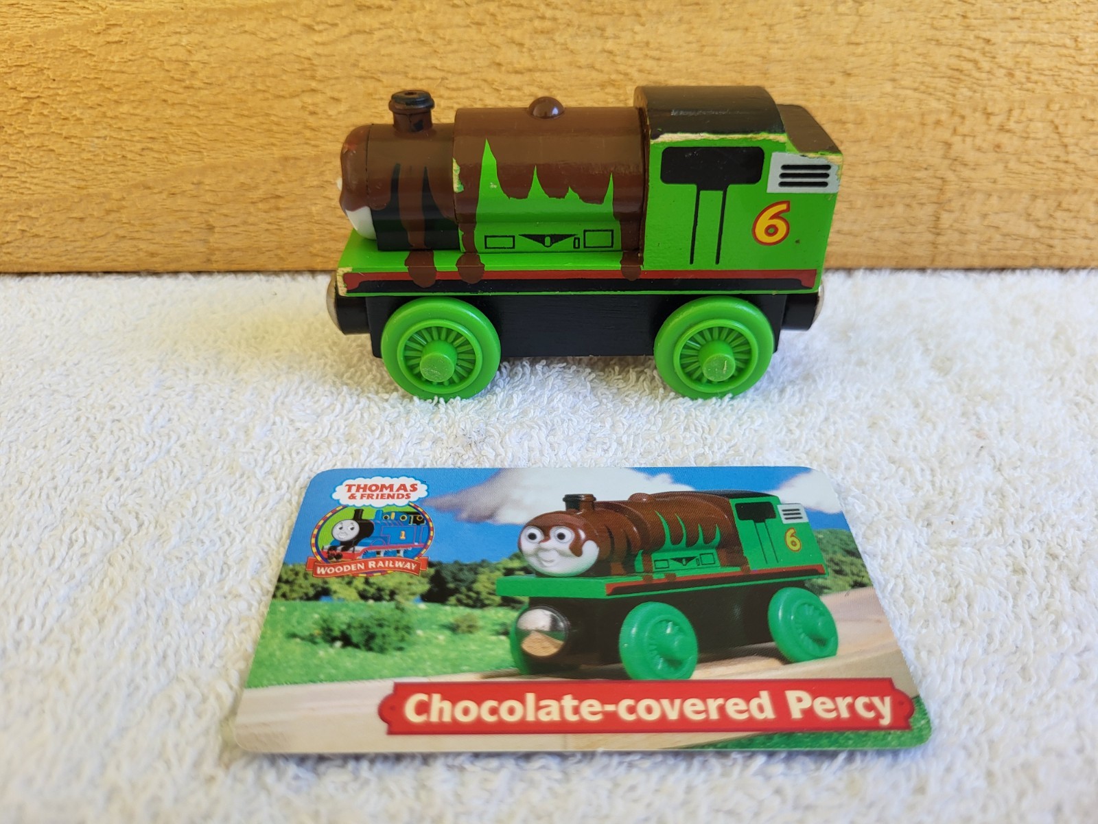 Thomas & Friends Wooden Railway Chocolate Covered Percy with Card