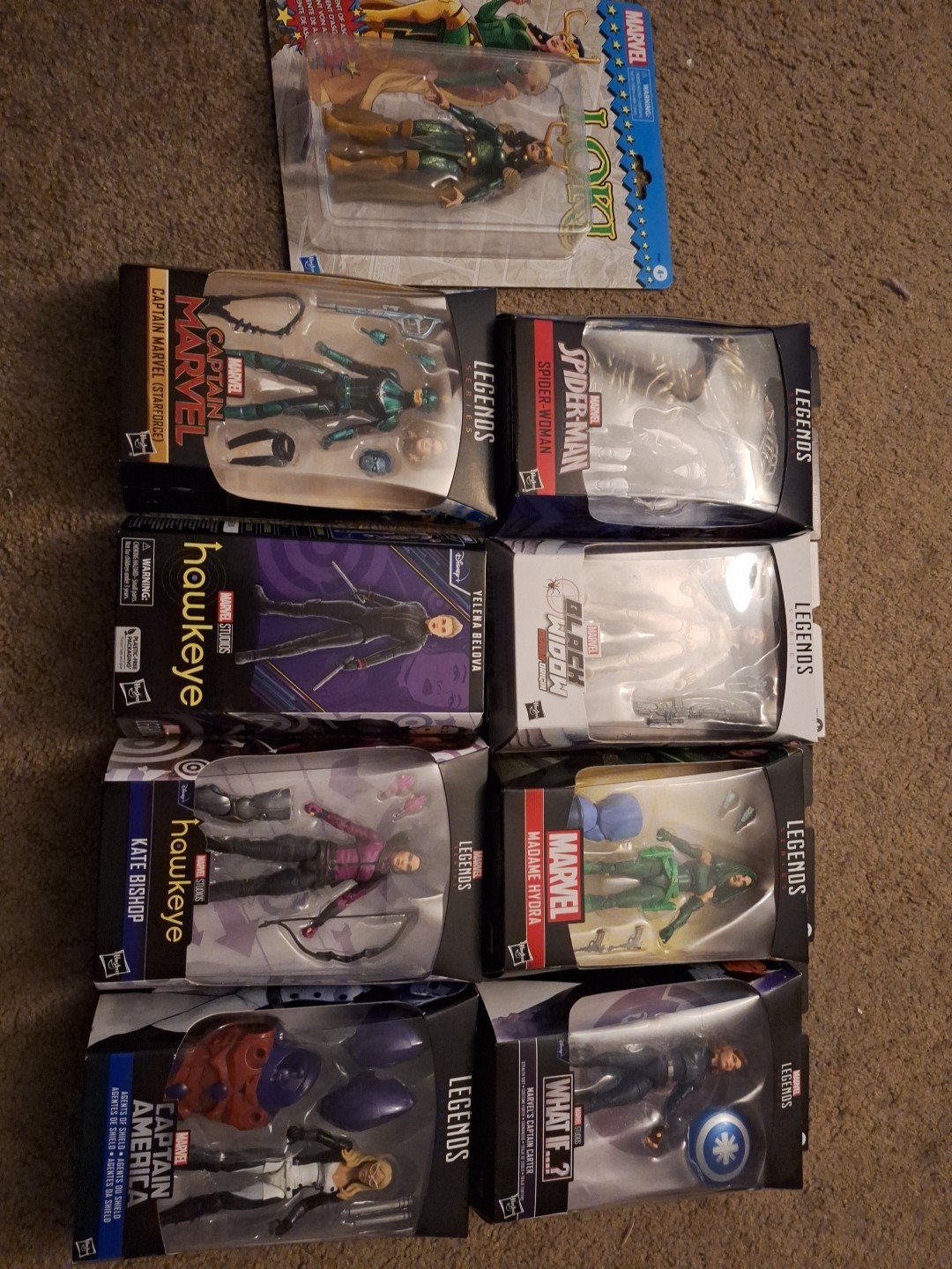 Marvel LEGENDS LOT 9 Loki Captain America Spider-Woman Black Widow All Female