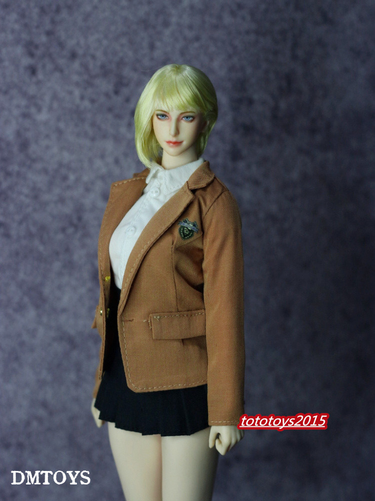 1/6 Student Girl Slim Brown JK Suit For 12 » Female PH TBL Action Figure Body