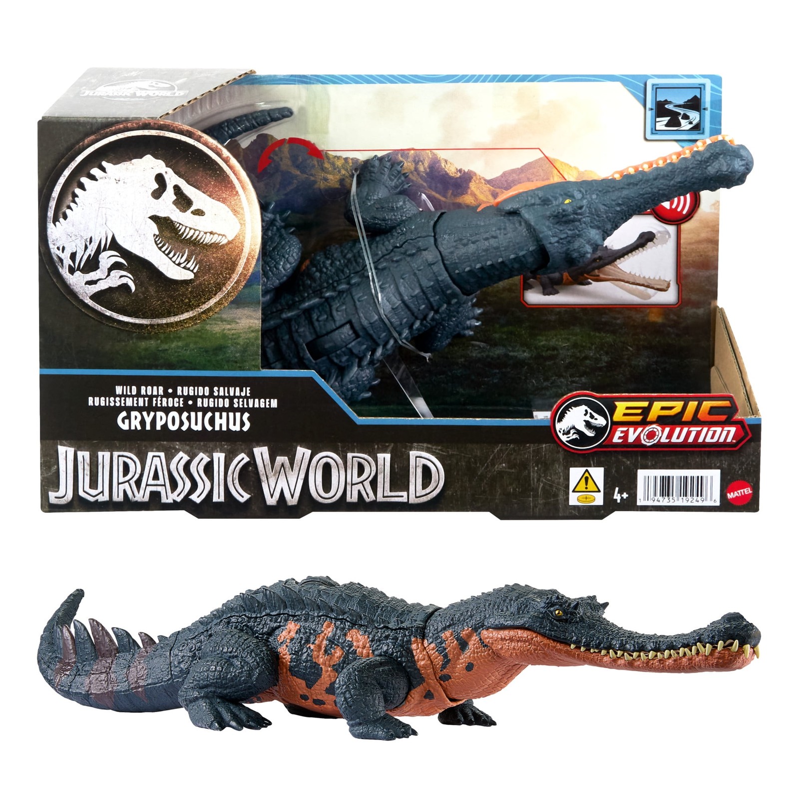 Jurassic World Wild Roar Epic Evolution GRYPOSUCHUS 12&Prime; dinosaur WORKING sounds!