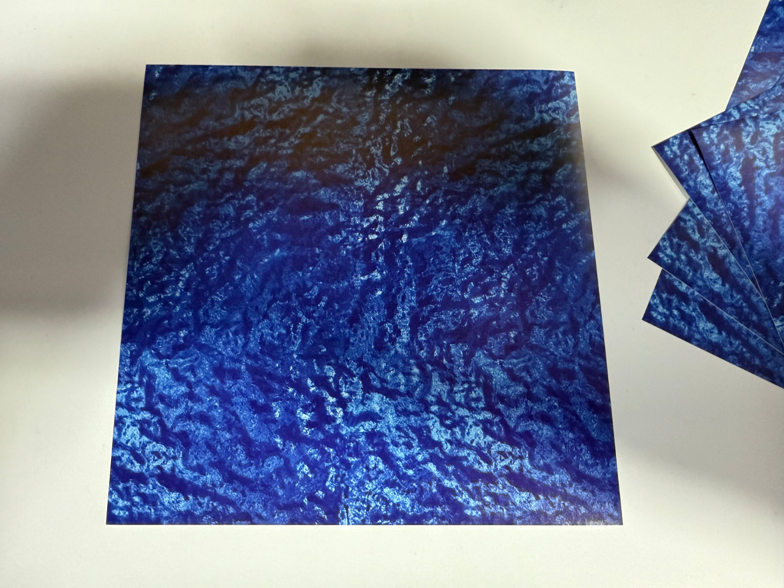 Blue Water Base Accessory Sheets for Action Figures and Dioramas -5 Count