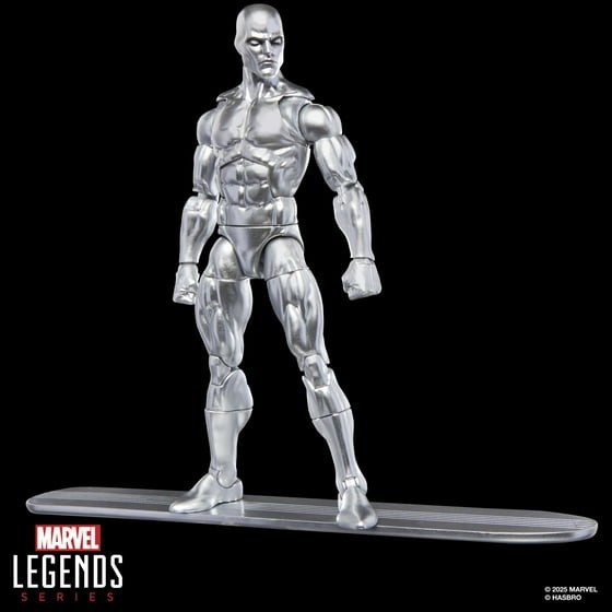 Silver Surfer Action Figure 6 Inch Comic Style Collectible Toy w Accessories