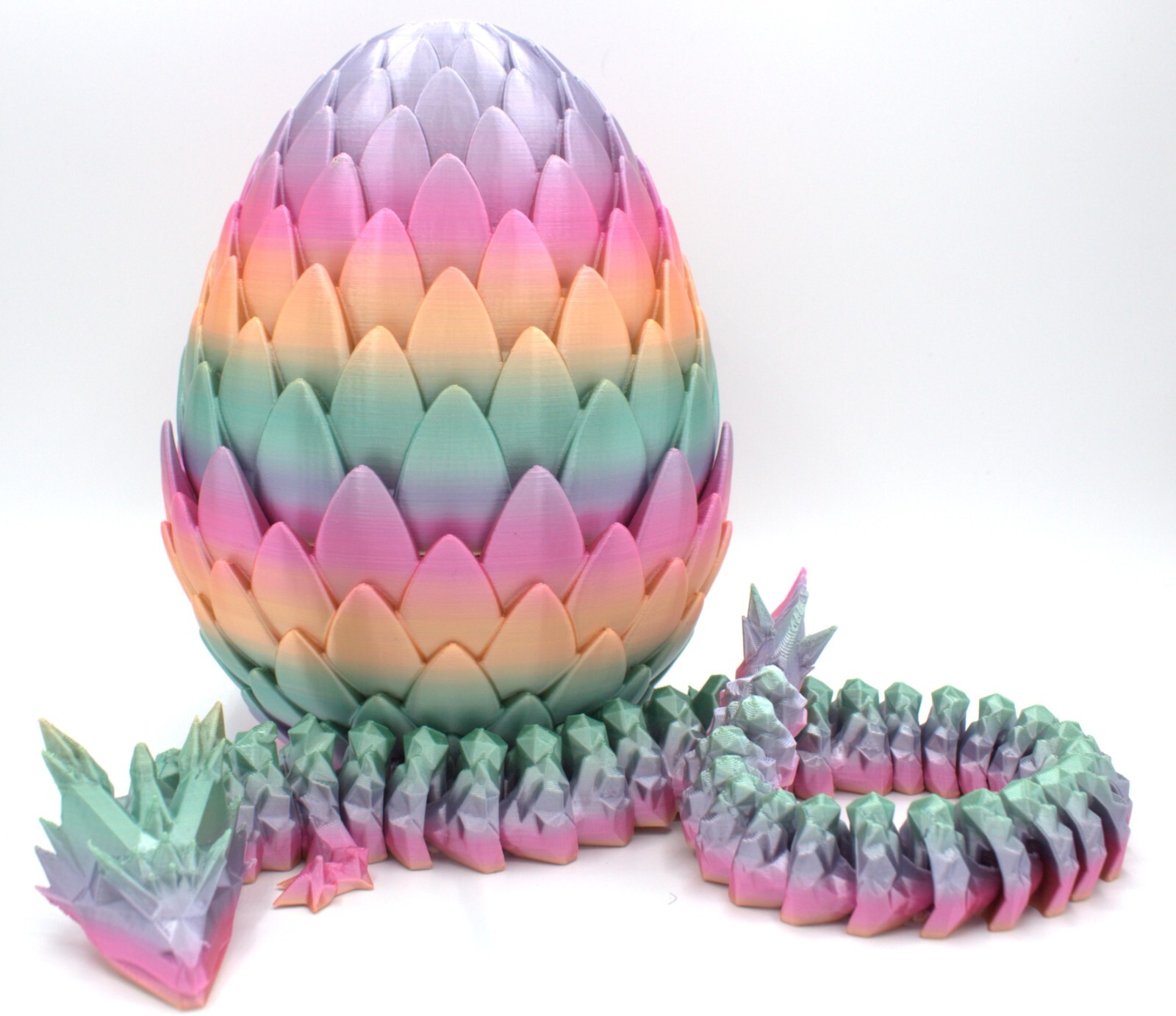 3D Printed PLA Dragon and Egg Combo, Great House Decor/Kids Toy