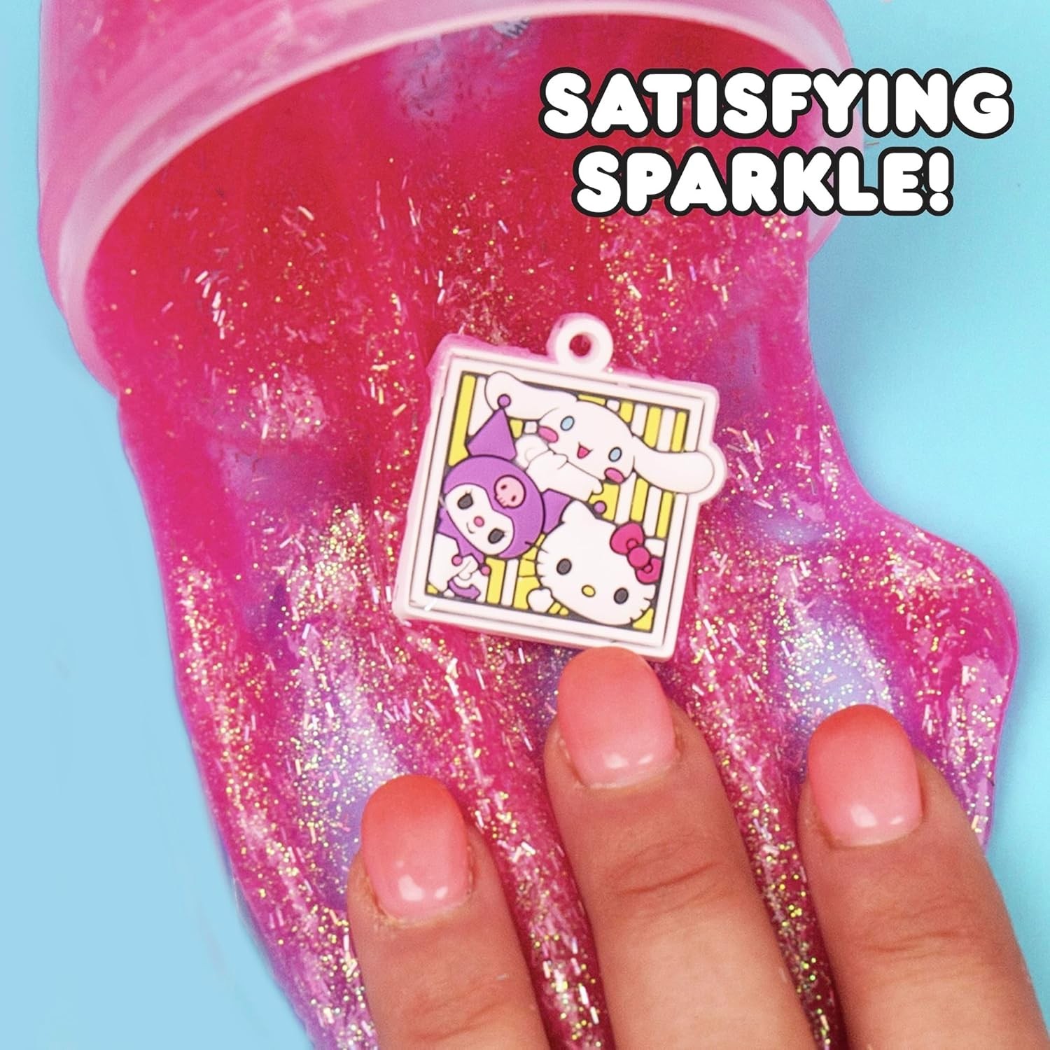 Hello Kitty and Friends SLIMYGLOOP Mix&rsquo;EMS, Pink Glitter Slime, Collectible…