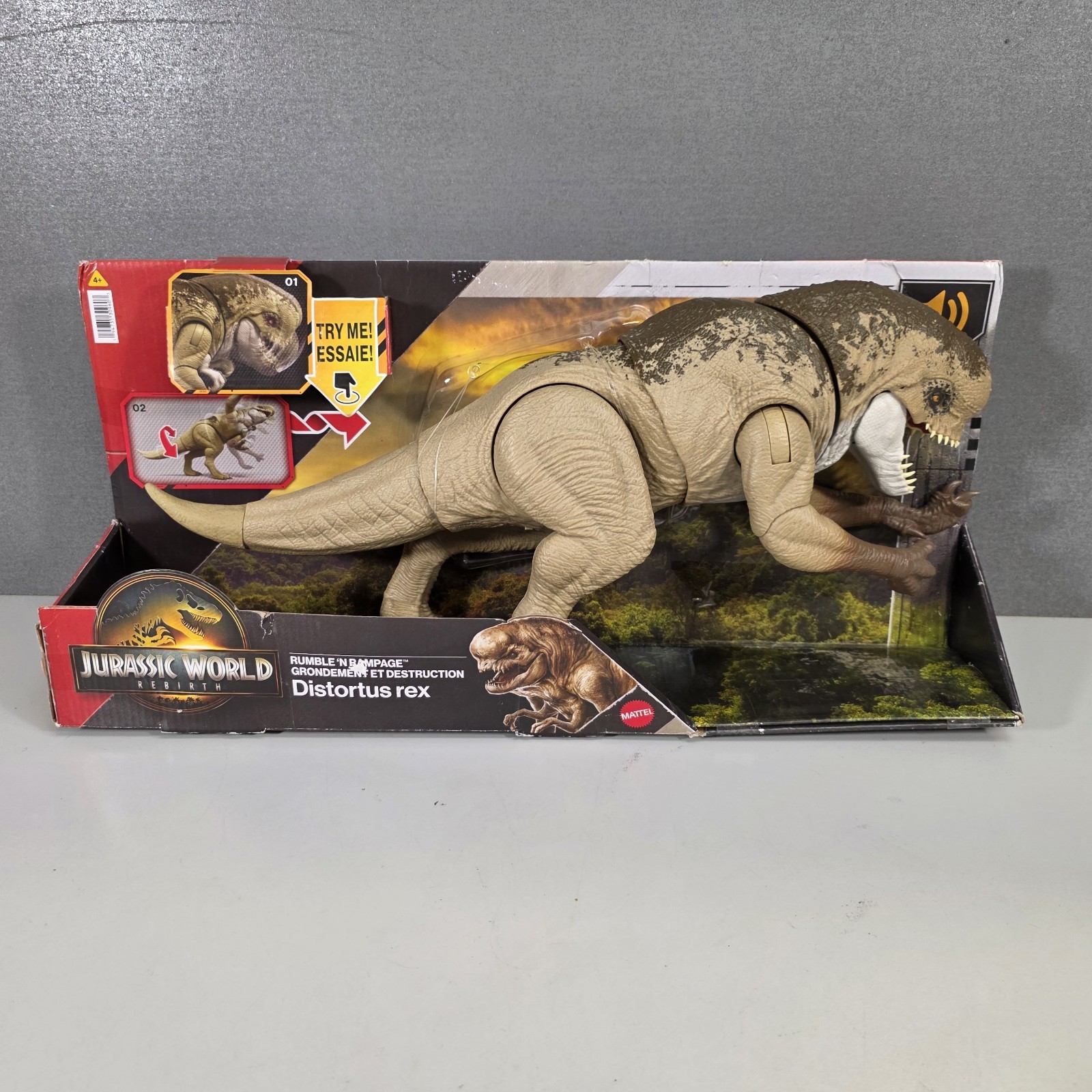 Jurassic World Rebirth Distortus Rex Rumble&rsquo;n Rampage 22-inch Action Figure