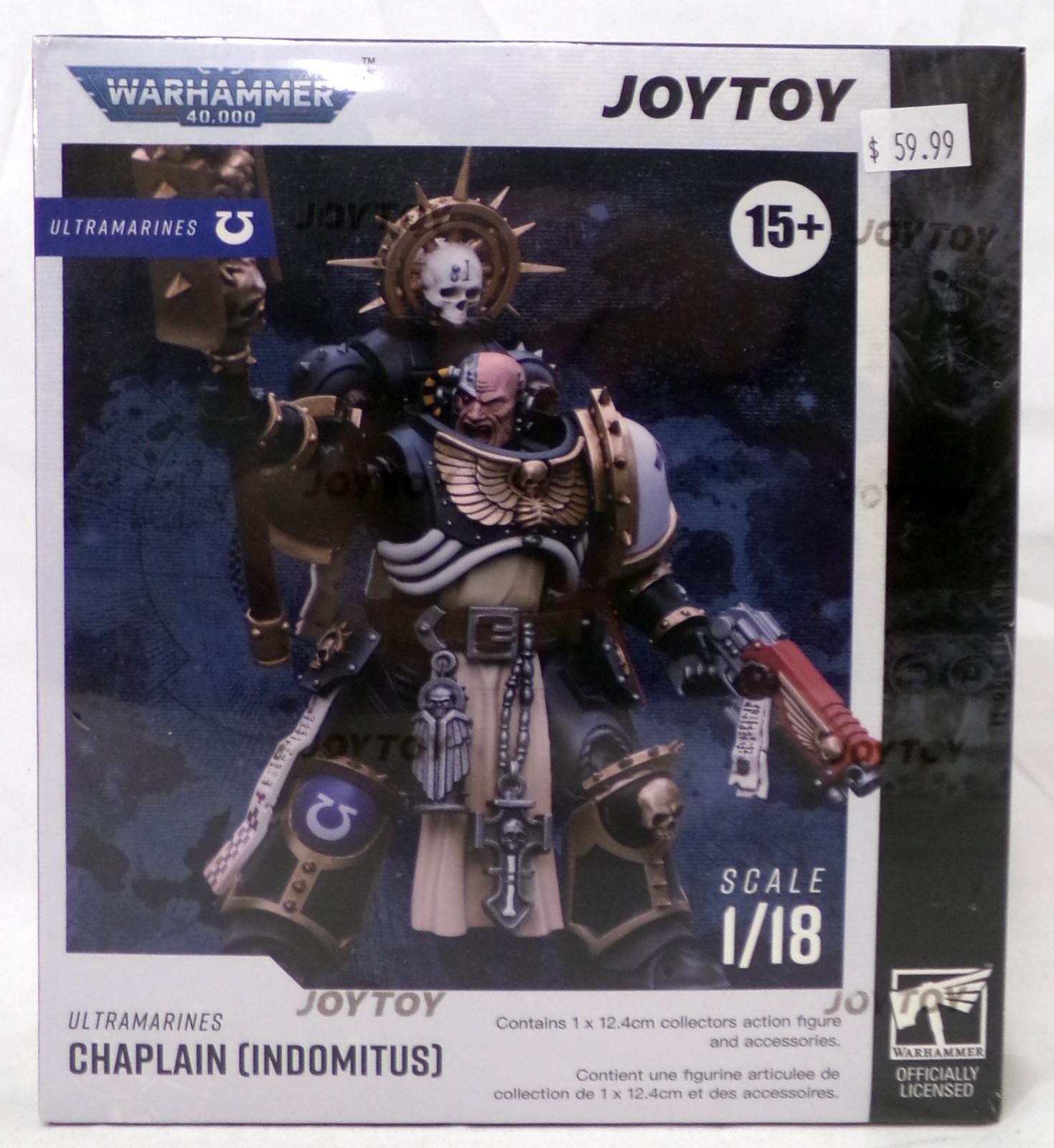 JoyToy Warhammer 40,000 Chaplain Indomitus Ultramarines 1/18 Scale Figure New