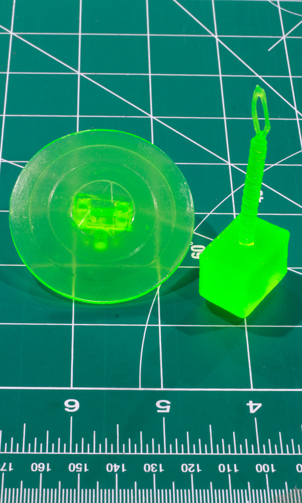 Custom Resin GL constructs for 6in. figure 1:12 Green Lantern mjolnir shield