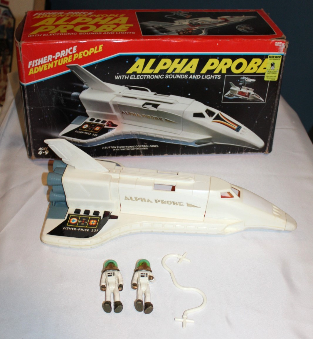 VTG 1979 Fisher-Price Adventure People #325 Alpha Probe Space Shuttle WORKS 99%