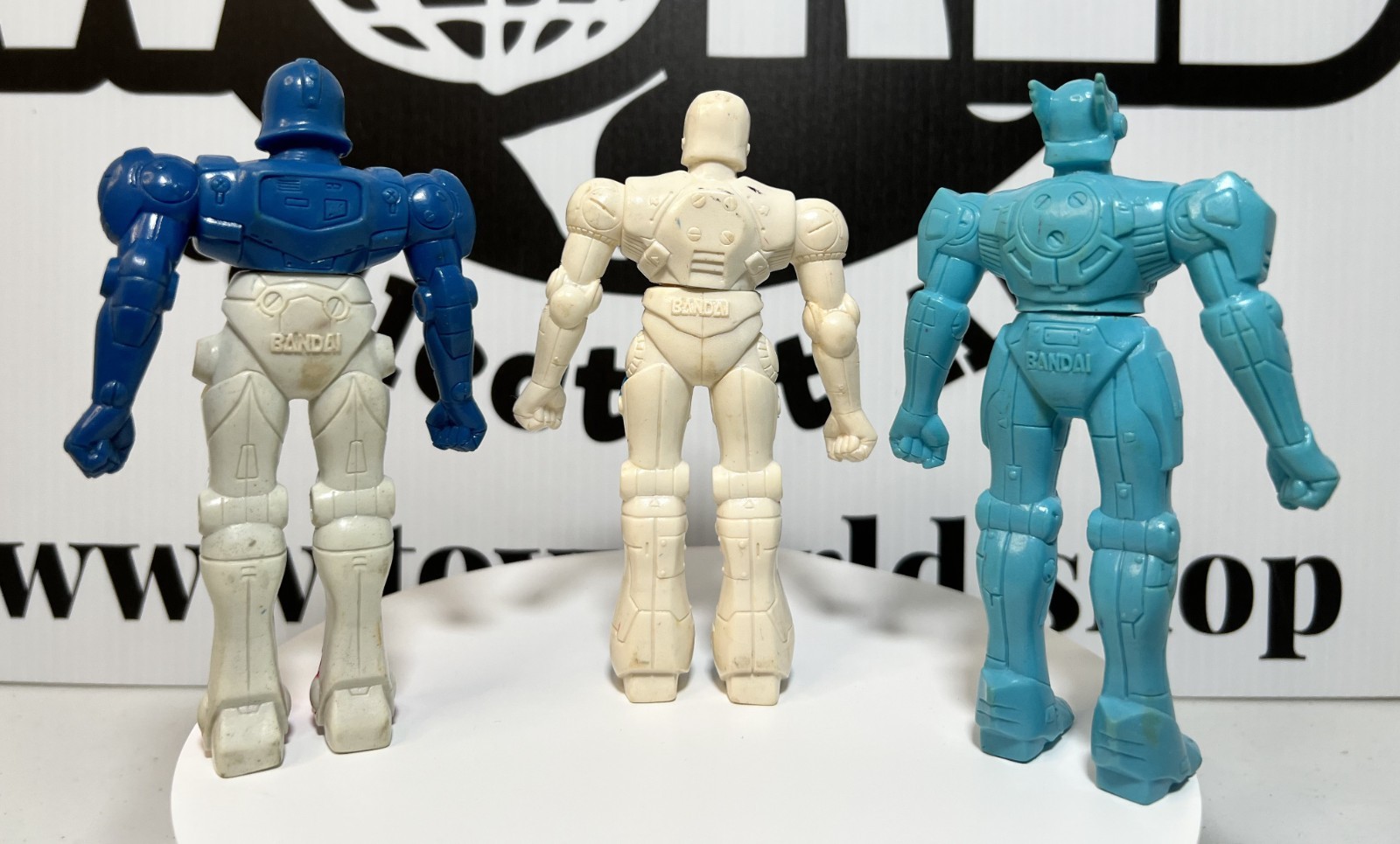 Plawres Sanshiro Sofubi Kaiju Lot 3x Warrior Action Figures 1983 Bandai Rare
