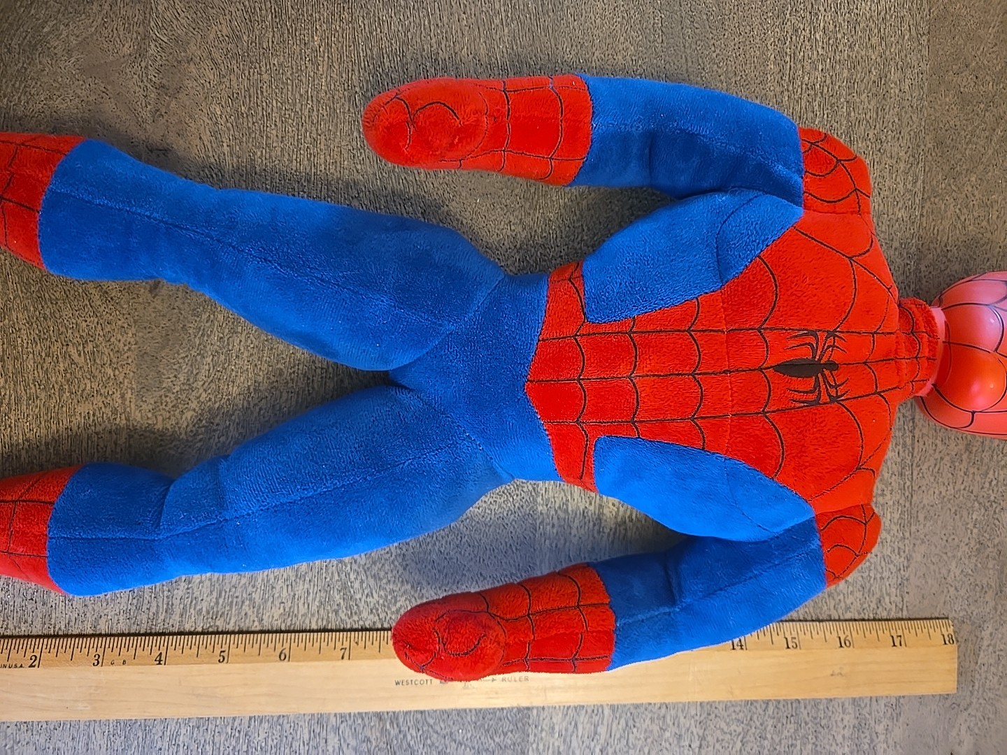 2015 Marvel Spiderman plush doll Talking Plastic Head Action Figure 20” Works