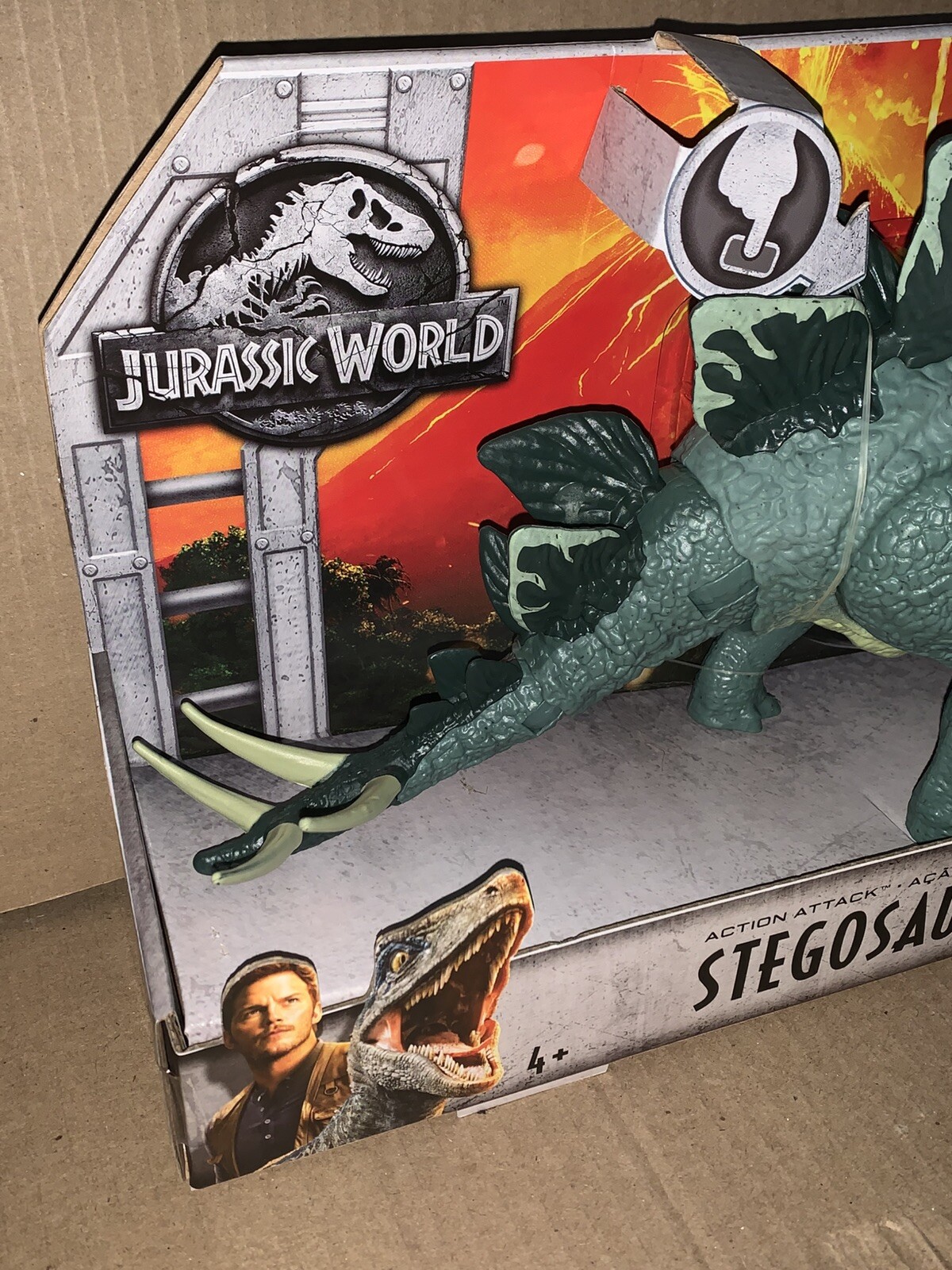 Jurassic World Action Attack Stegosaurus Strike Action Dinosaur New