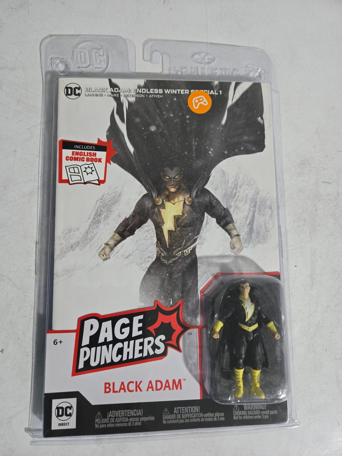 McFarlane DC PAGE PUNCHERS BLACK ADAM 3&Prime; Figure ENDLESS WINTER SPECIAL #1 COMIC