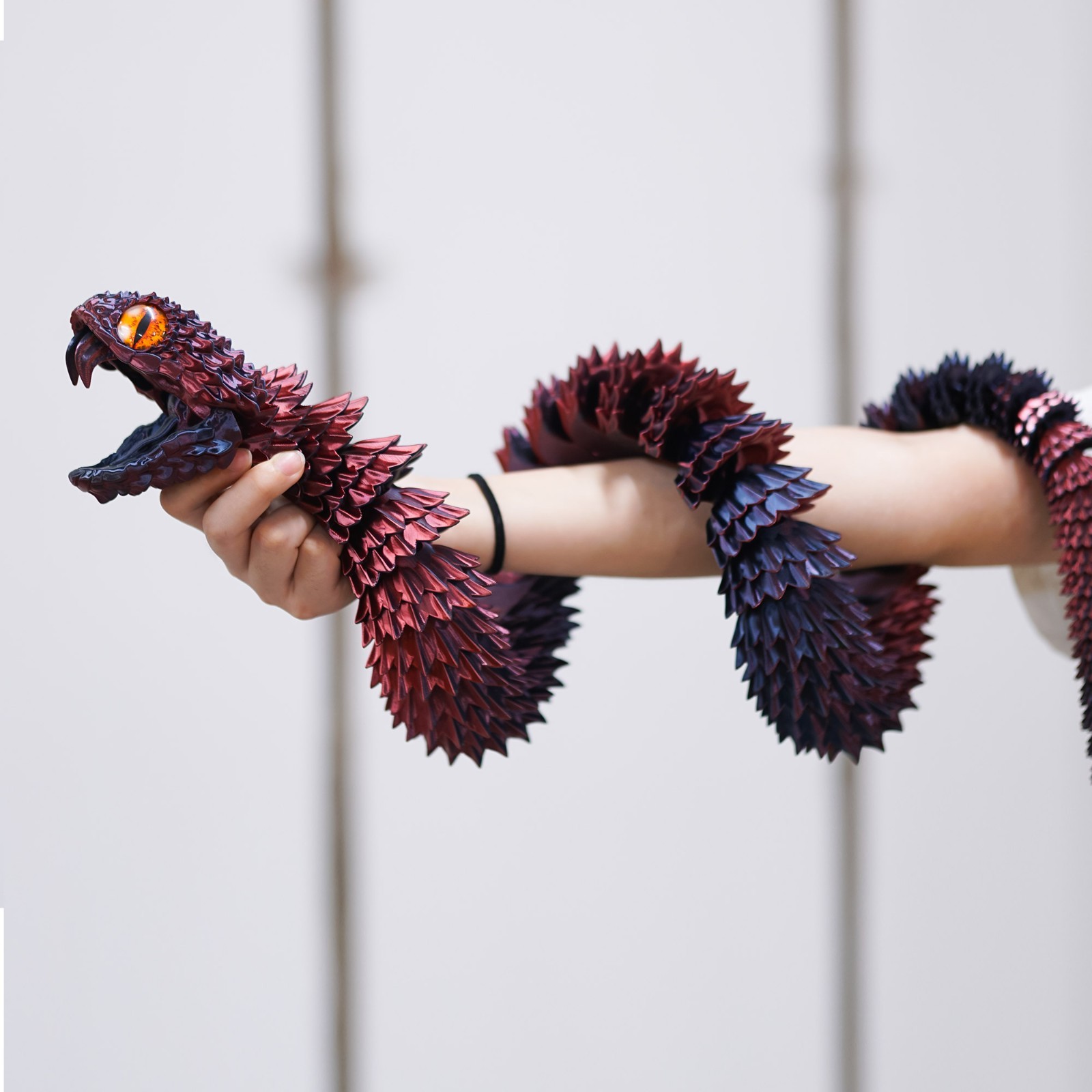 47.5inch 3D Printed Snake Model,Articulated Animals figure,Toys Home Decor