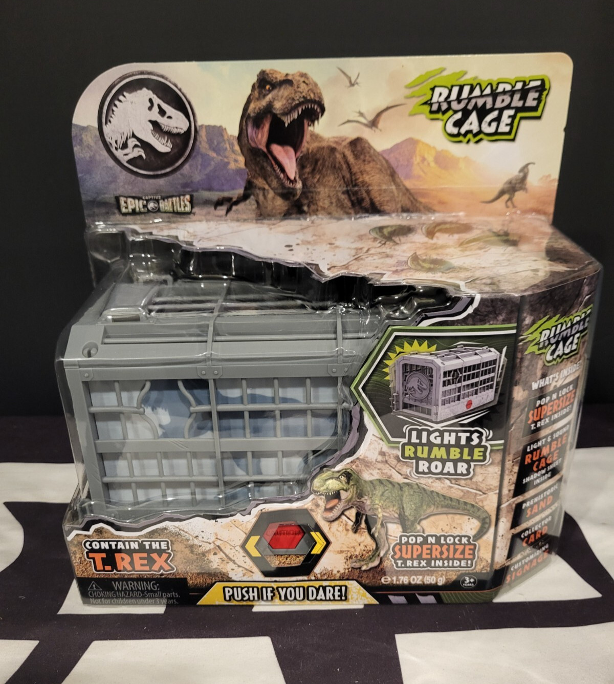 T.Rex Captivz Epic Battles JURASSIC PARK Rumble Cage MIB NEW