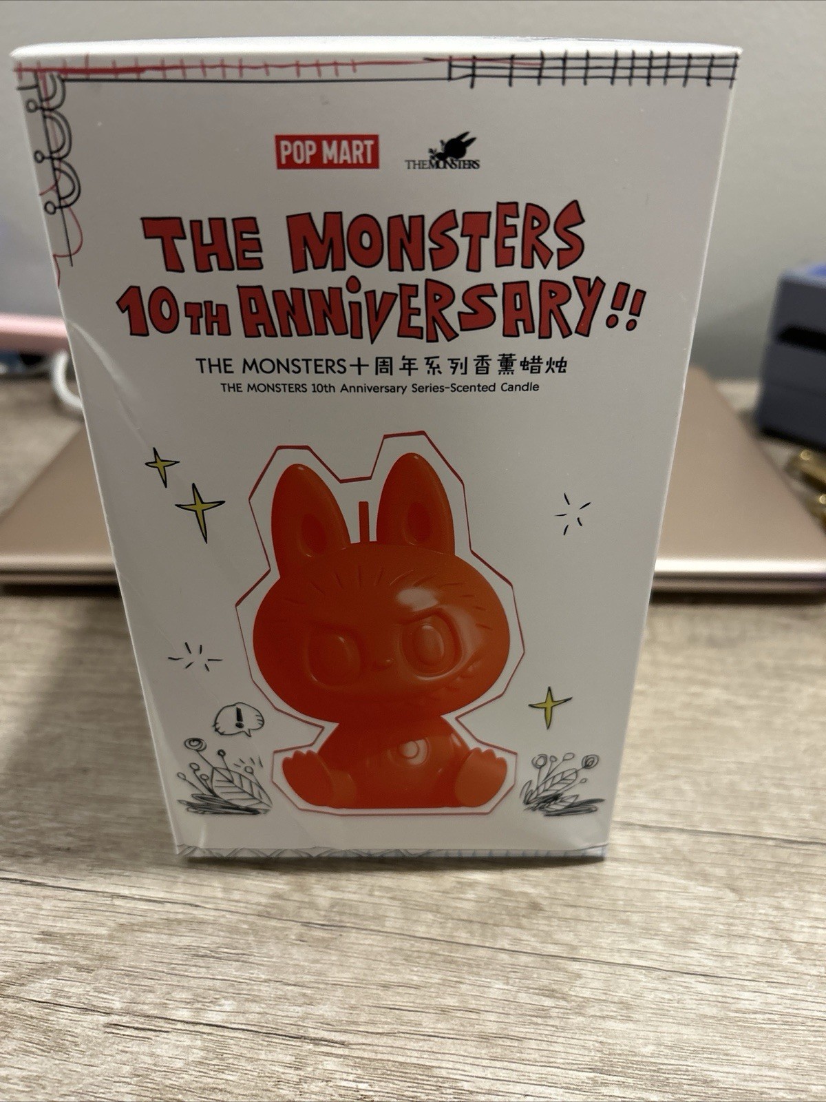 Authentic Pop Mart Mokoko Green 10th Anniversary Scented Candle Coaster Pop Bean