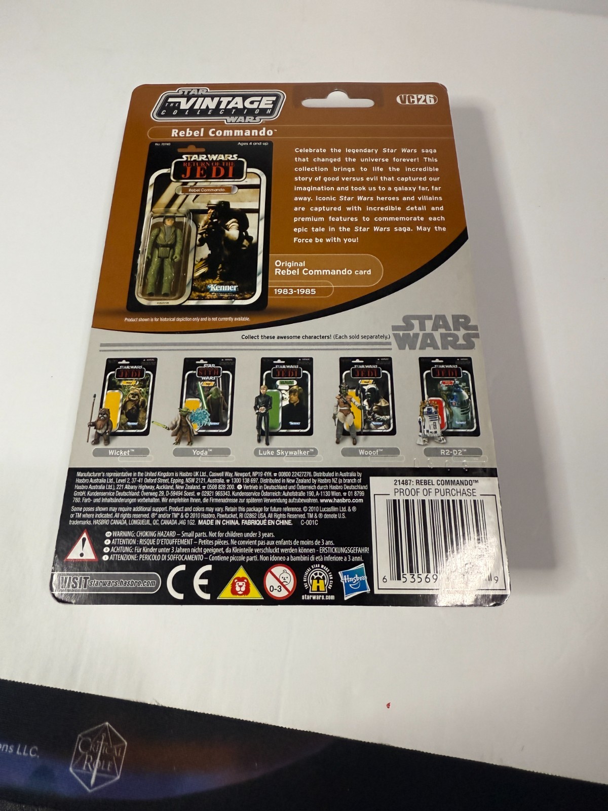 Rebel Commando Kenner Star Wars 3 3/4 In Action Figure
