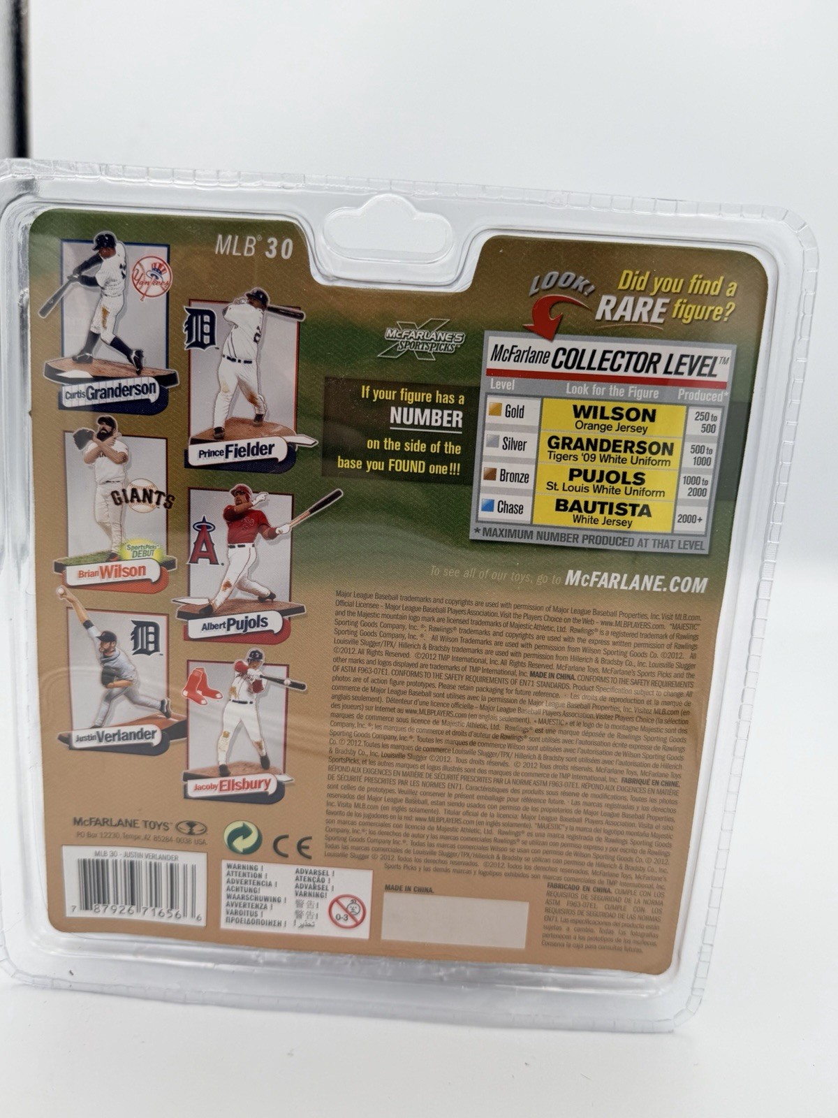 McFarlane Justin Verlander MLB Series 30 – McFarlane Toys 2012 – Sealed New Read