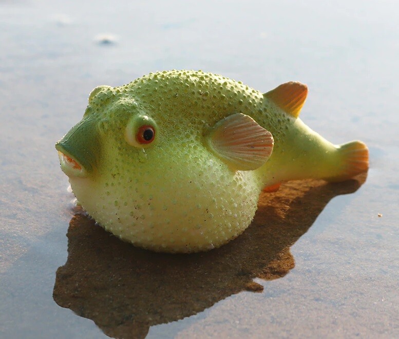 12cm Puffer Fish Sea Animal Toy PVC Ocean Fish Figure Kids Toys Children Gifts
