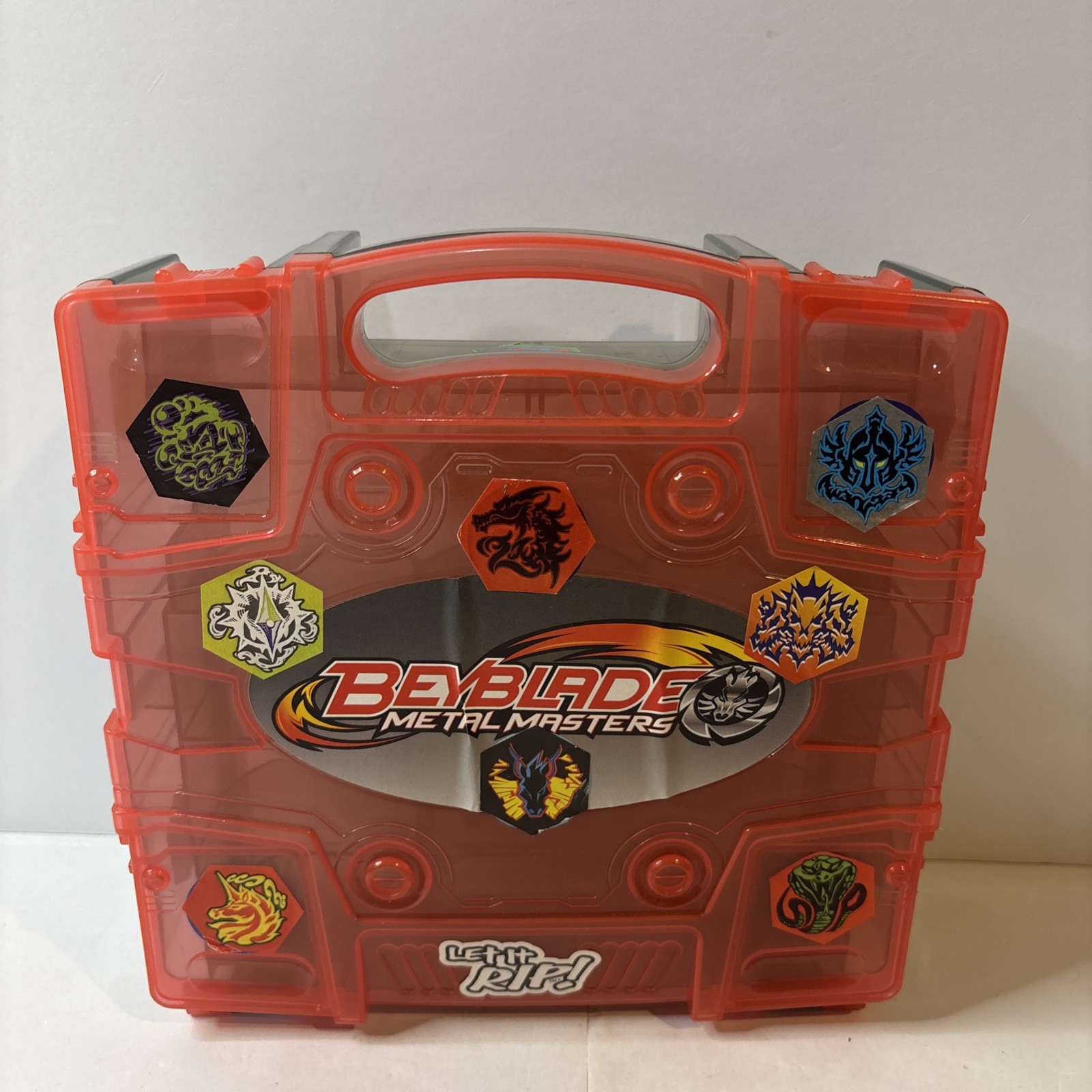 Beyblade Metal Masters Carrying Case Storage Transparent Red/Smoke