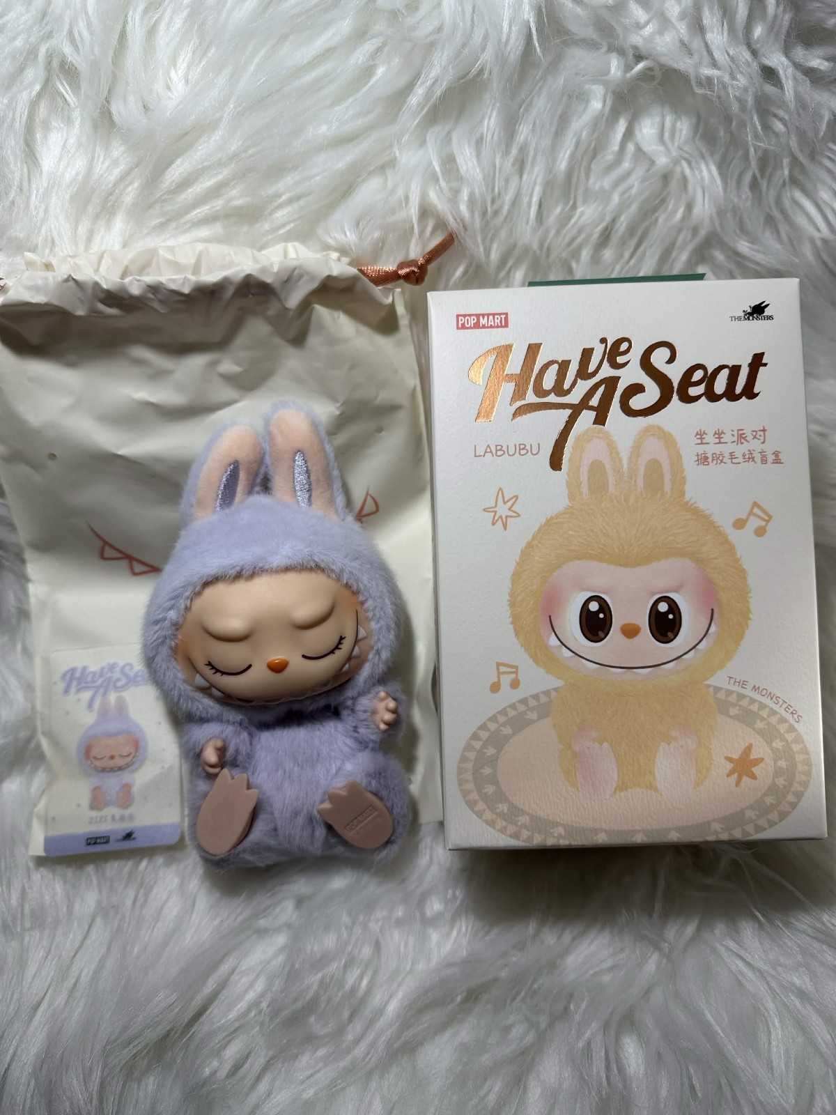 AUTHENTIC POPMART LABUBU MONSTERS – CONFIRMED HAVE A SEAT/MACARON (VINYL FACE)