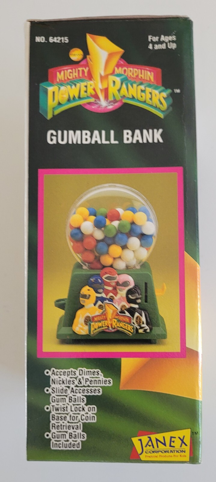 Vintage 1995 Janex Corp – Mighty Morphin Power Rangers Gumball Bank