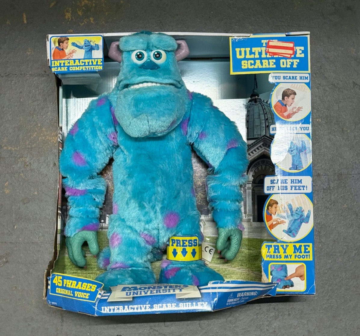 NEW MONSTERS UNIVERSITY INTERACTIVE ULTIMATE SCARE OFF SULLEY 15&Prime; TALL DISNEY