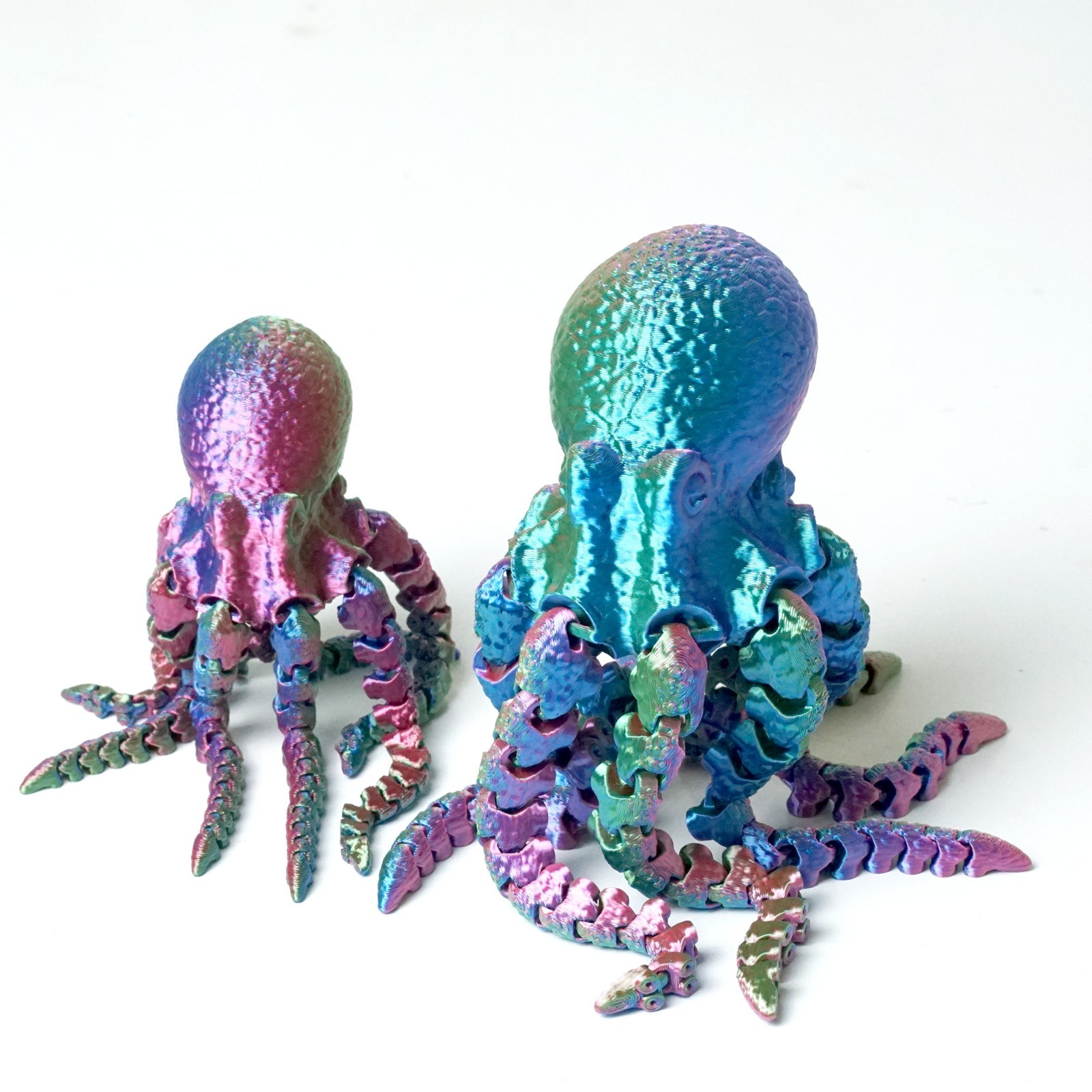 2PCS 3D Printed Octopus Model,Articulated Animals figure,Fidget Toys Home Decor