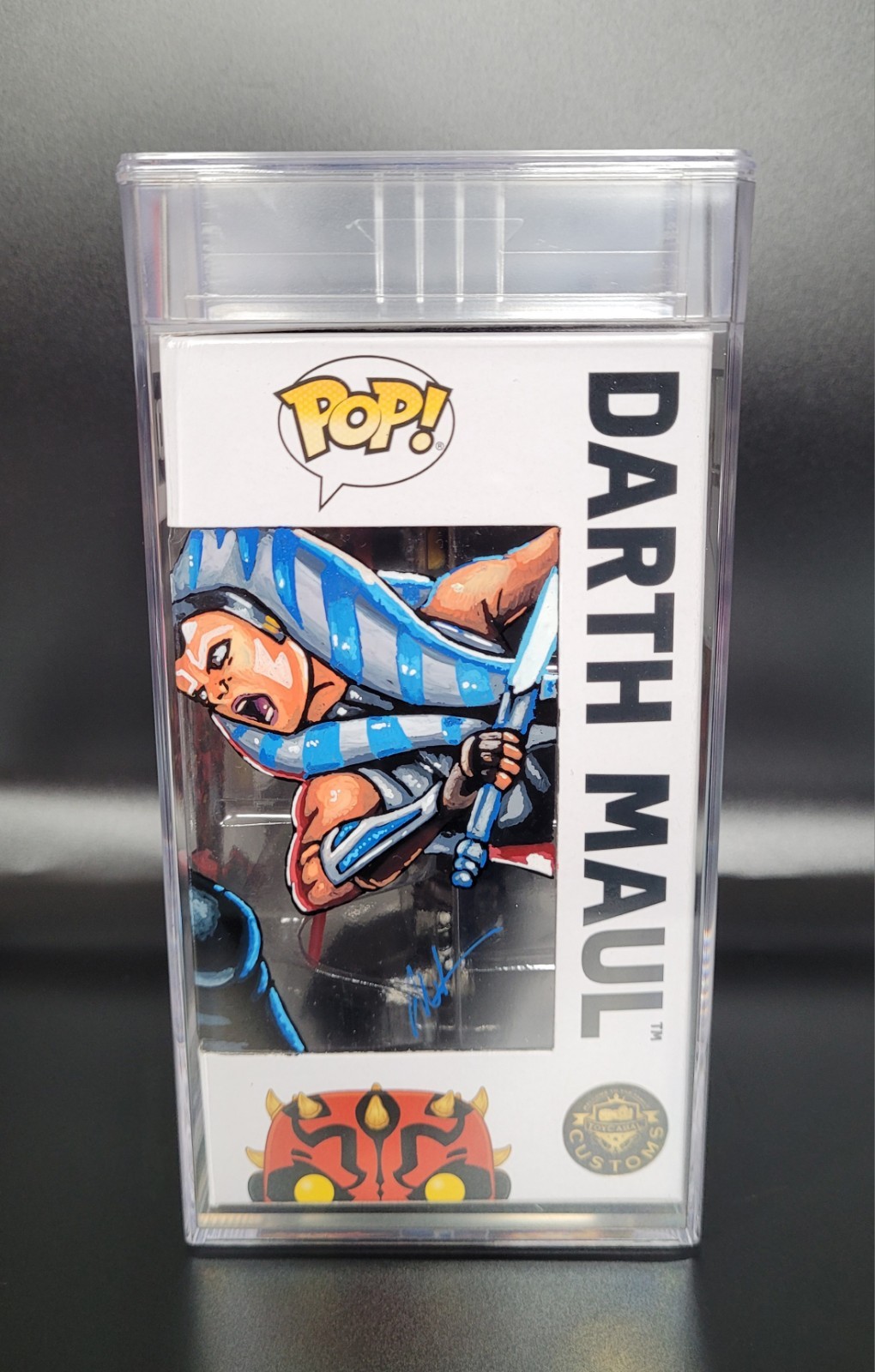 Funko Pop! Star Wars Darth Maul #410 Autographed M.Lachimia PSA 8.5 2021