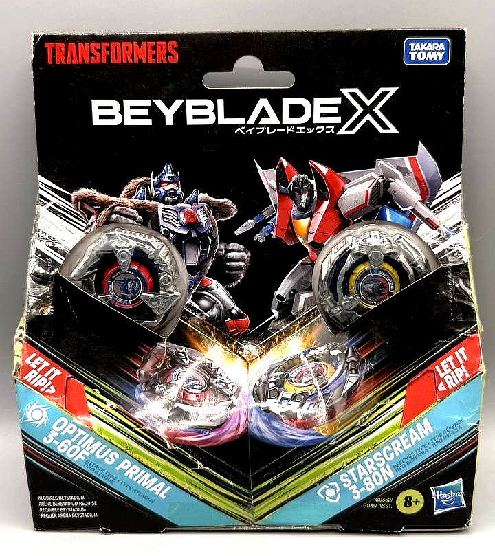 Beyblade X Transformers Optimus Primal 3-60F Starscream 3-80N Multipack Toy NIB