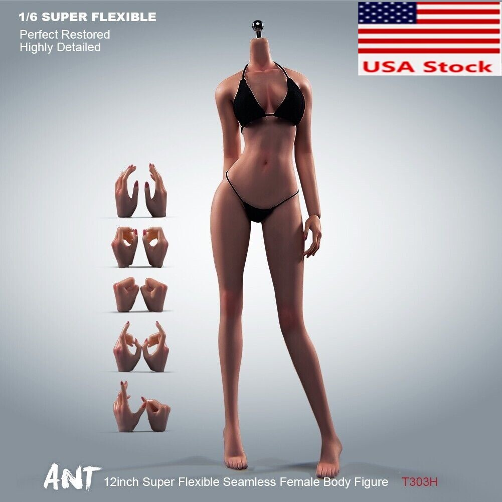 T303 1/6 Girl Super Flexible Seamless Copper Suntan Body 12 » Female Figure Toys