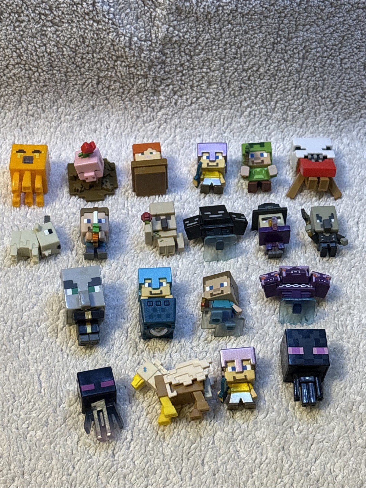 MineCraft Mini Figures(20).1-1/2 inch tall,GUC.