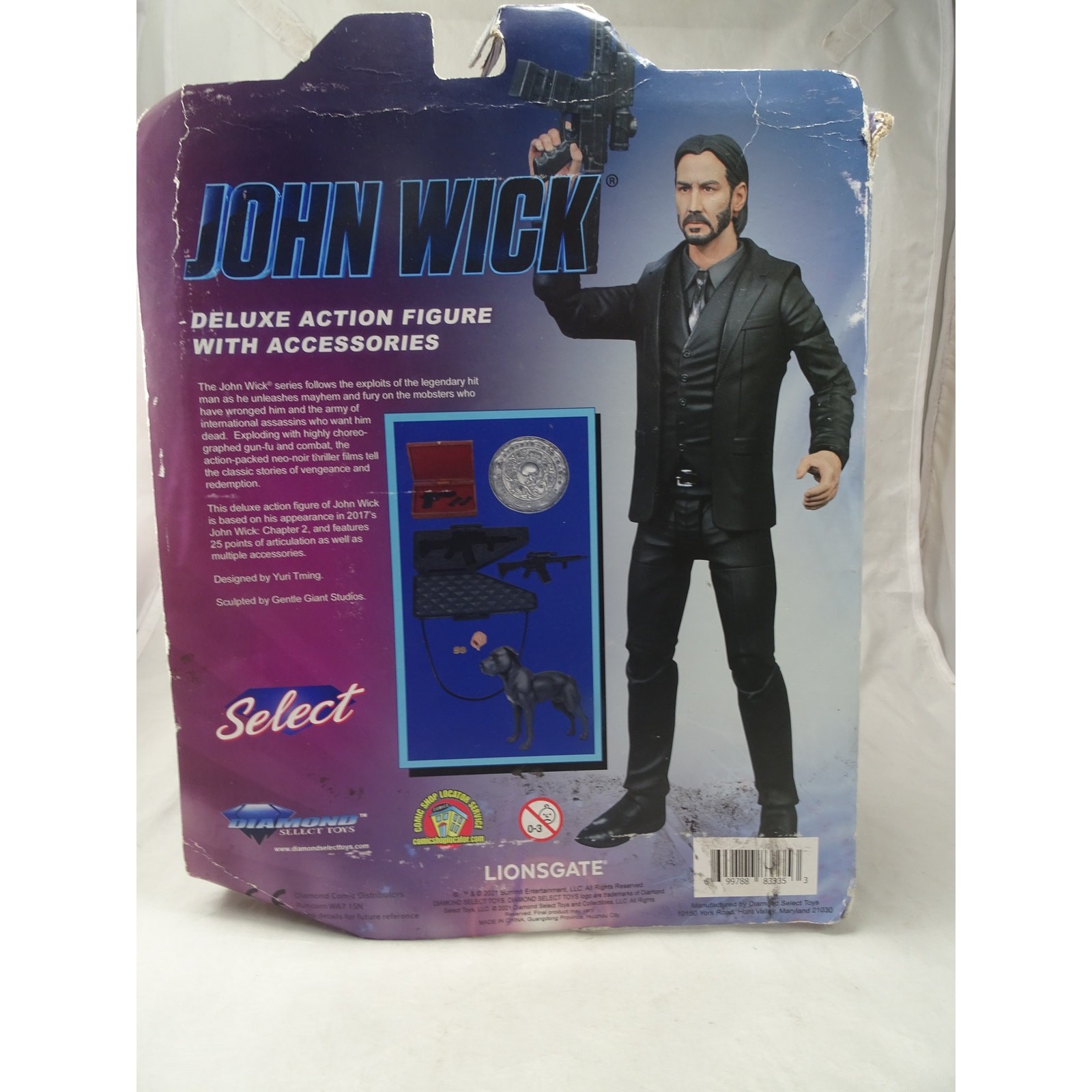Diamond Select John Wick Chapter 2 Tactical 7&Prime; Action Figure NIP Damaged Box