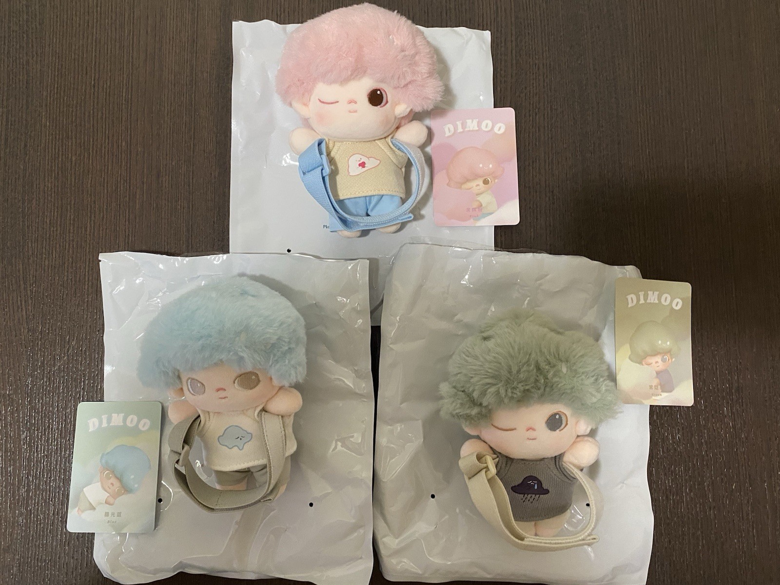 Pop Mart DIMOO My Cloud Companion Series Cotton Doll Set Of 3 Pink Blue Green