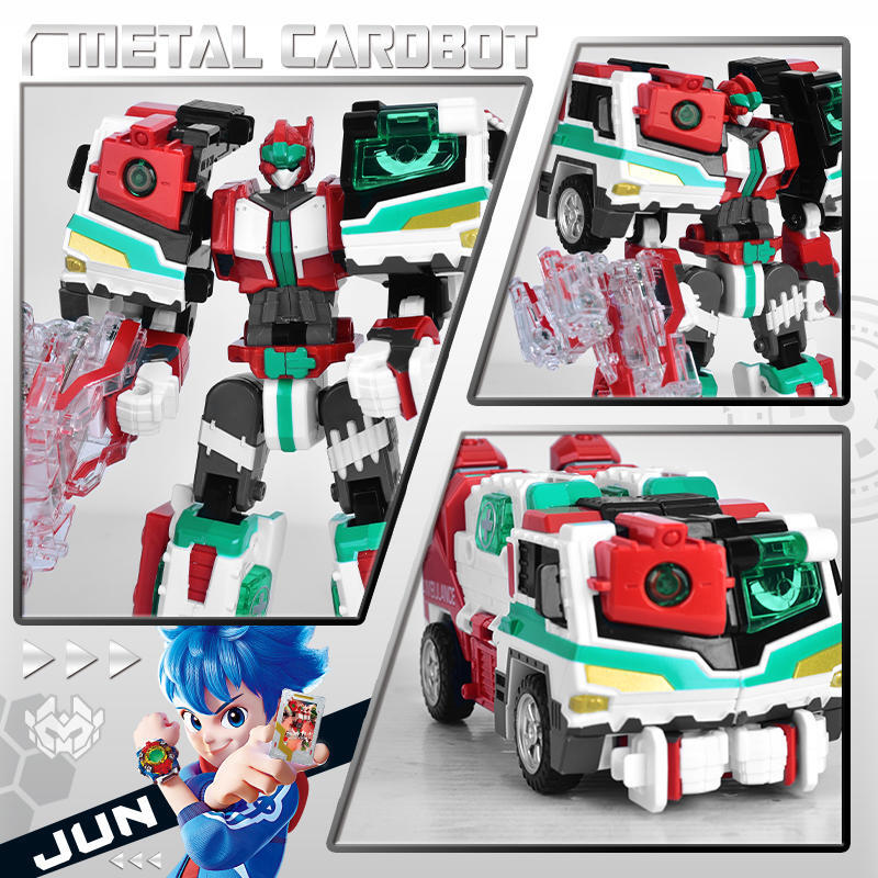 Metal Cardbot 7-11&Prime; Transform Figure Boys Kids Toy Car Truck Plane Vehicle Robot
