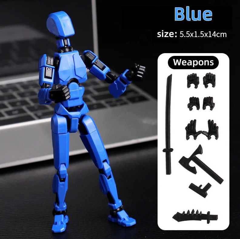 1pc Multi-Jointed Movable Shapeshift Robot Toy 3D Printed Action Figure 5.5in