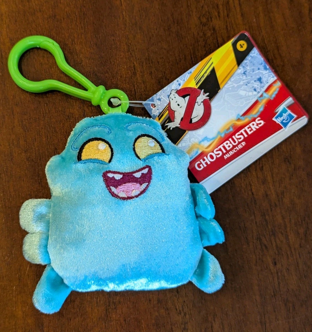 NEW Ghostbusters Paranormal Plushies Muncher 4&Prime; Plush Blue Clip On Toy Keychain