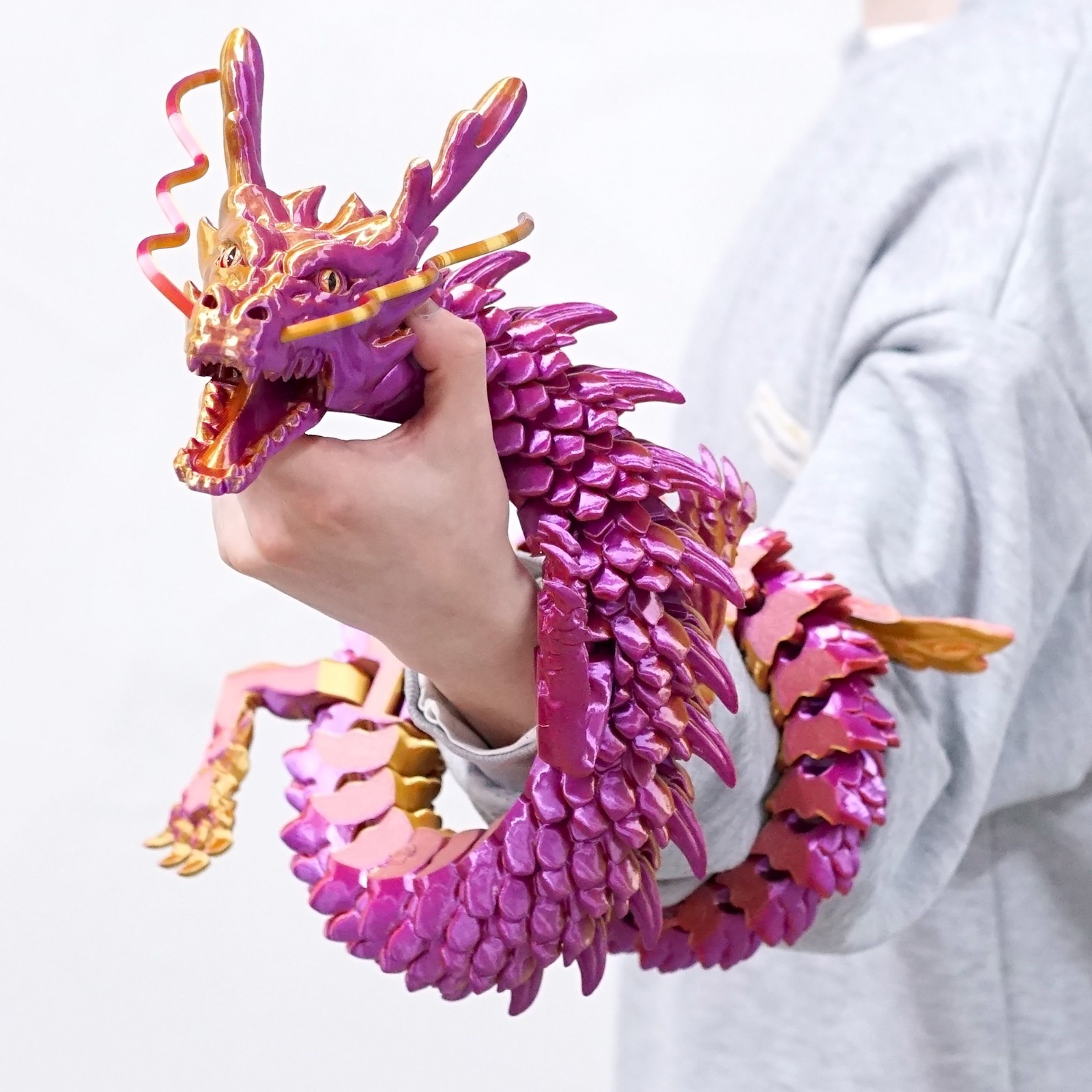 47.5inch 3D Printed dragon Model,Articulated Animals figure,Toys Home Decor