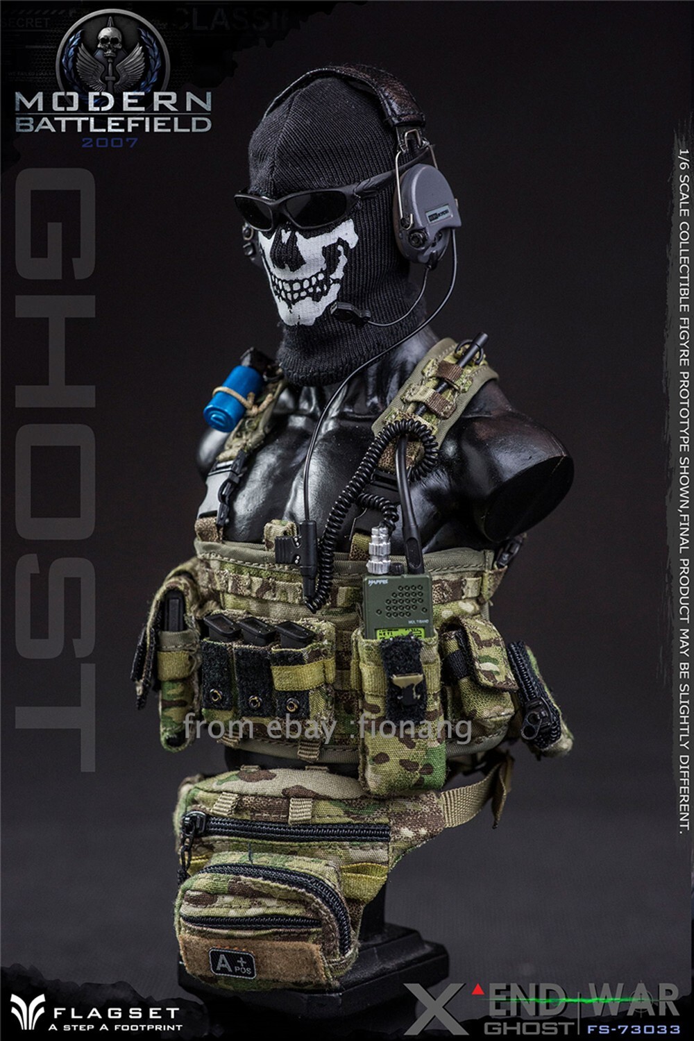 FLAGSET 1/6 Handheld Soldier Model Apocalypse War Series 73033 Death Squad Ghost