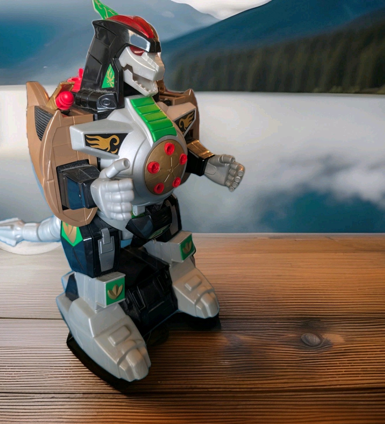Imaginext Power Rangers Mighty Morphin Green Dragonzord Works COMES W FIGURE