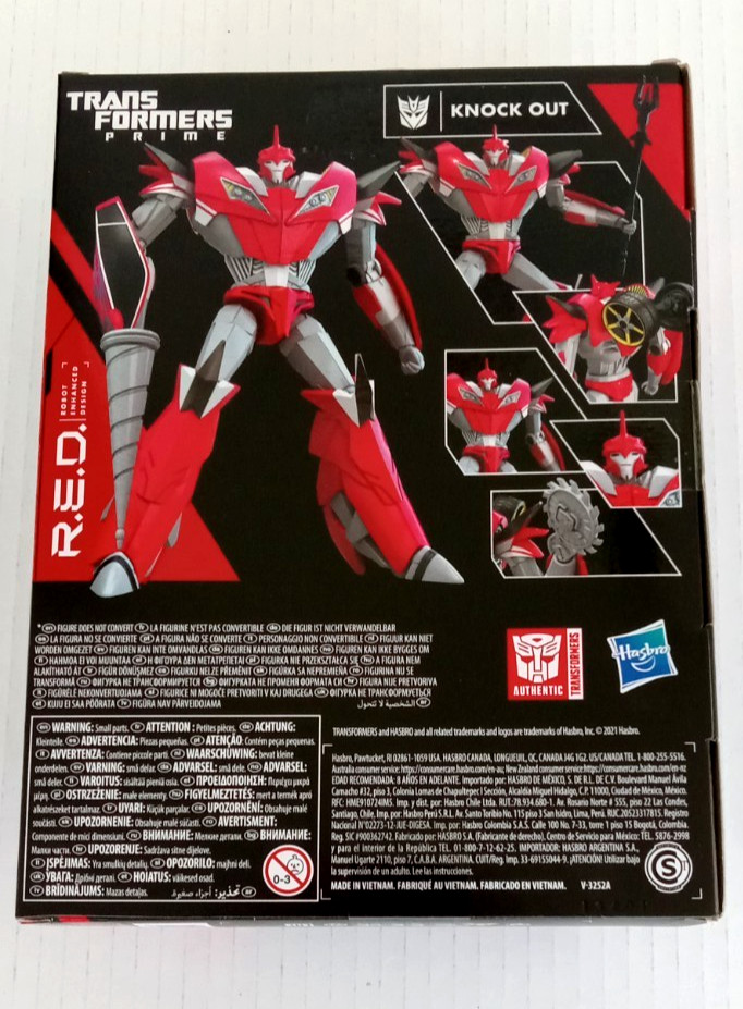 New Transformers R.E.D. Prime Knock Out 6&Prime; Action Figure Hasbro 2021 Knockout