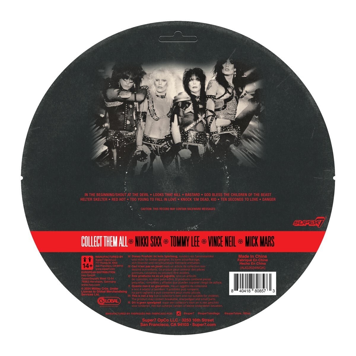 Mötley Crüe • Shout At The Devil • Super7 • MICK MARS (3 ¾ in) • Ships Free