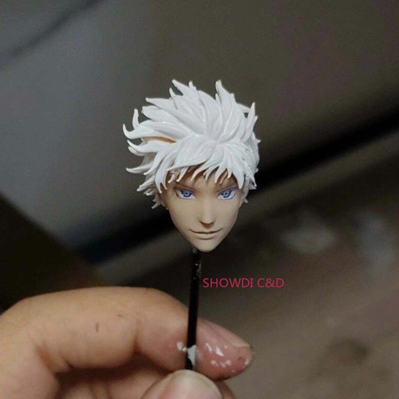 1/12 Jujutsu Kaisen Gojo Satoru Head Carving For 6&Prime; VTOYS Romankey Figure Body