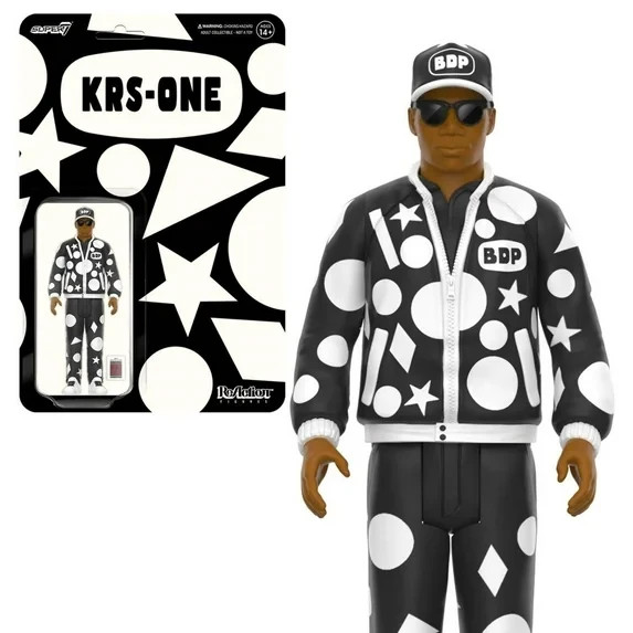 Super7 KRS-One Self Destruction Stop The Violence Movement 3.75&Prime; ReAction Figure