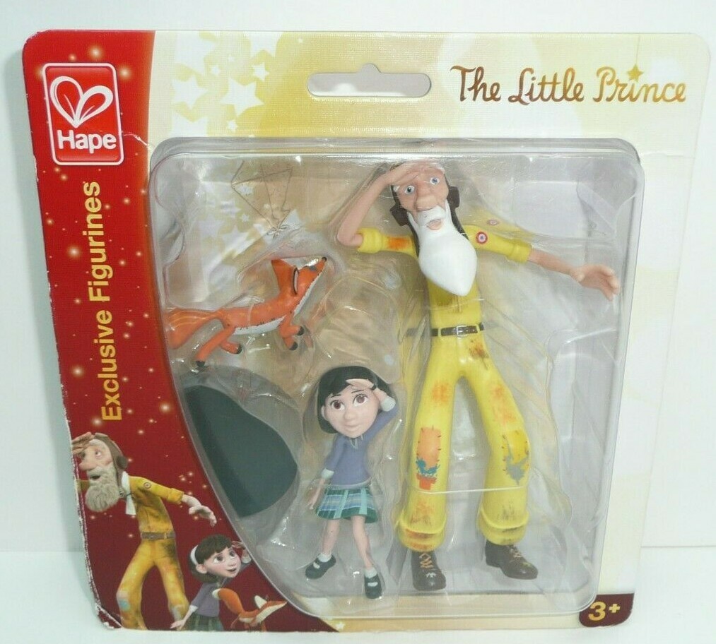 The Little Prince Exclusive Figurines – Aviator, Little Girl & Fox with Stands