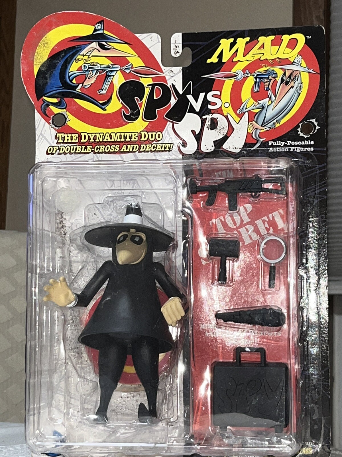 MAD Magazine Black Spy Vs. Spy Action Figure DC Direct 1998 MOC Fully Poseable