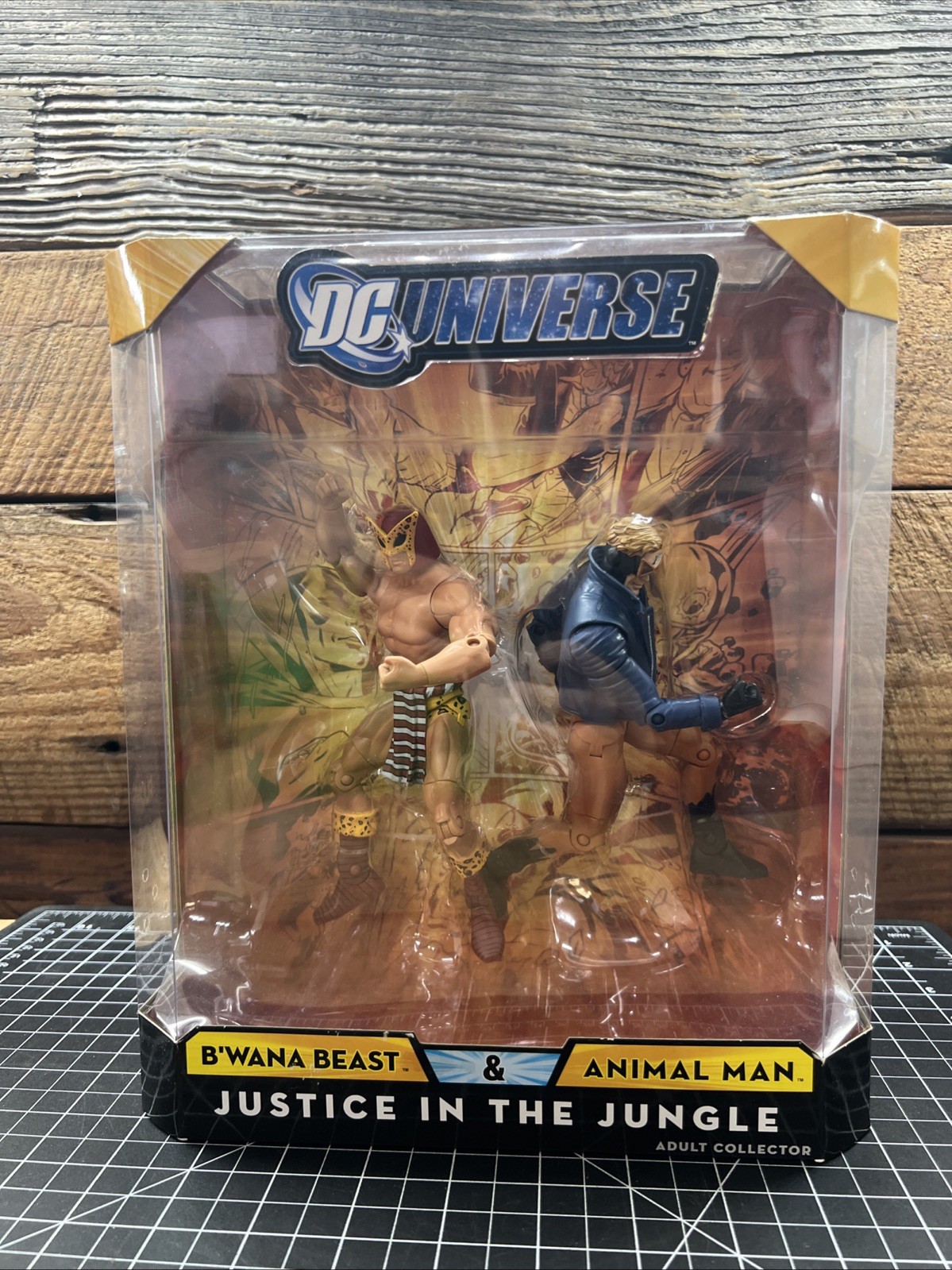 B&rsquo;Wana Beast & Animal Man Mattel DC Universe Justice In The Jungle SEALED 2 Pack