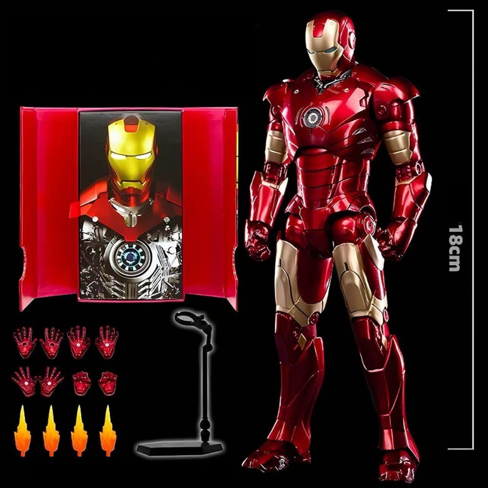 ZD TOYS Iron Man Mark 3 MK3 Marvel Avengers Action Figure 1:10 Model in Stock