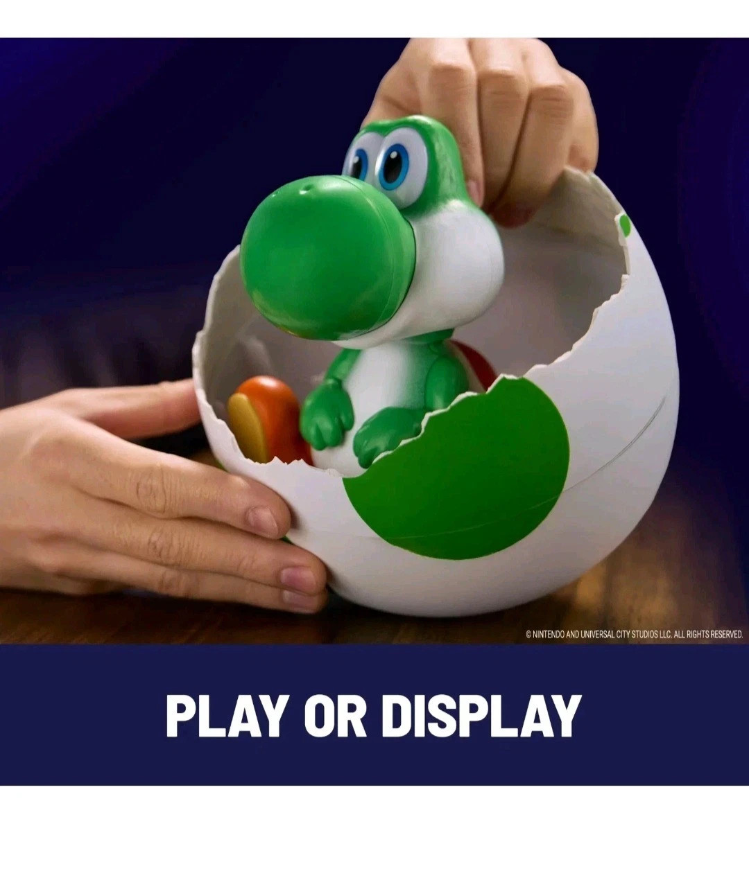 Hatchin&rsquo; Yoshi The Super Mario Galaxy Movie, Interactive Yoshi Figure New