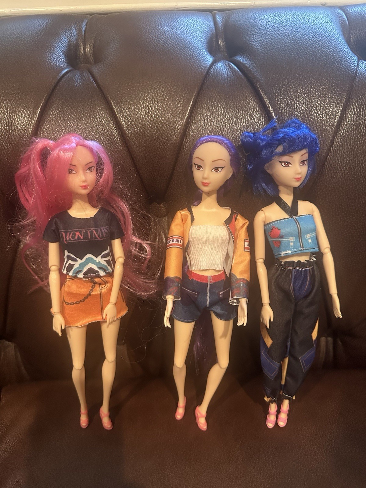 3 Kpop Demon Hunters Dolls Cosplay Movable Joints Anime
